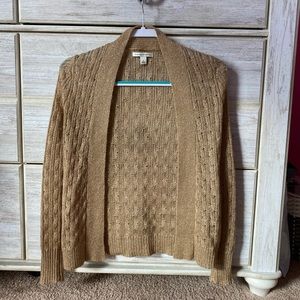 Gold Cardigan Sweater